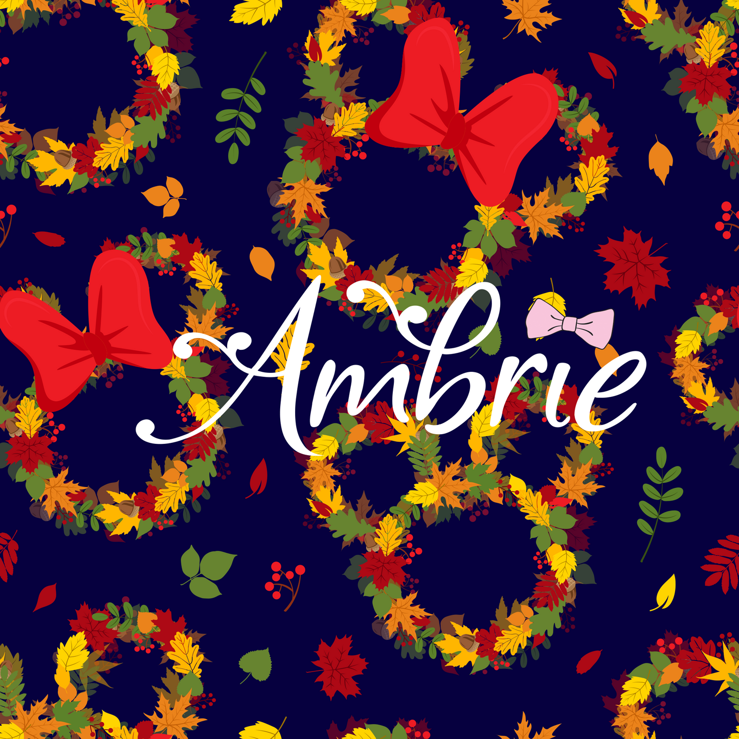 Fall Leaves Seamless Pattern, Magical Cartoon Seamless pattern, Fabric Sublimation