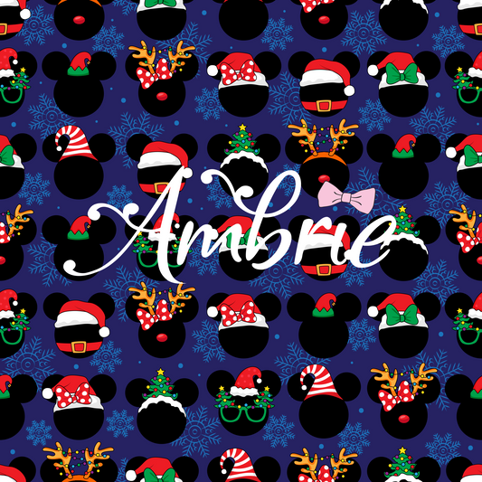 Mickey Christmas Seamless Pattern, Magical Cartoon Seamless pattern, Fabric Sublimation