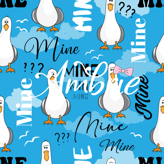 Mine Mine Mine Seamless Pattern, Magical Cartoon Seamless pattern, Fabric Sublimation