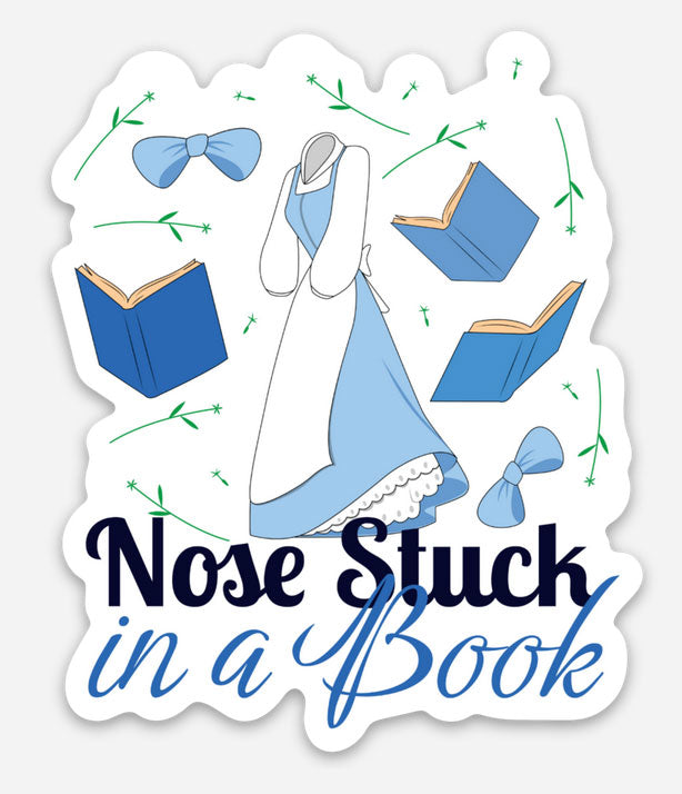 Nose Stuck In A Book Disney Sticker