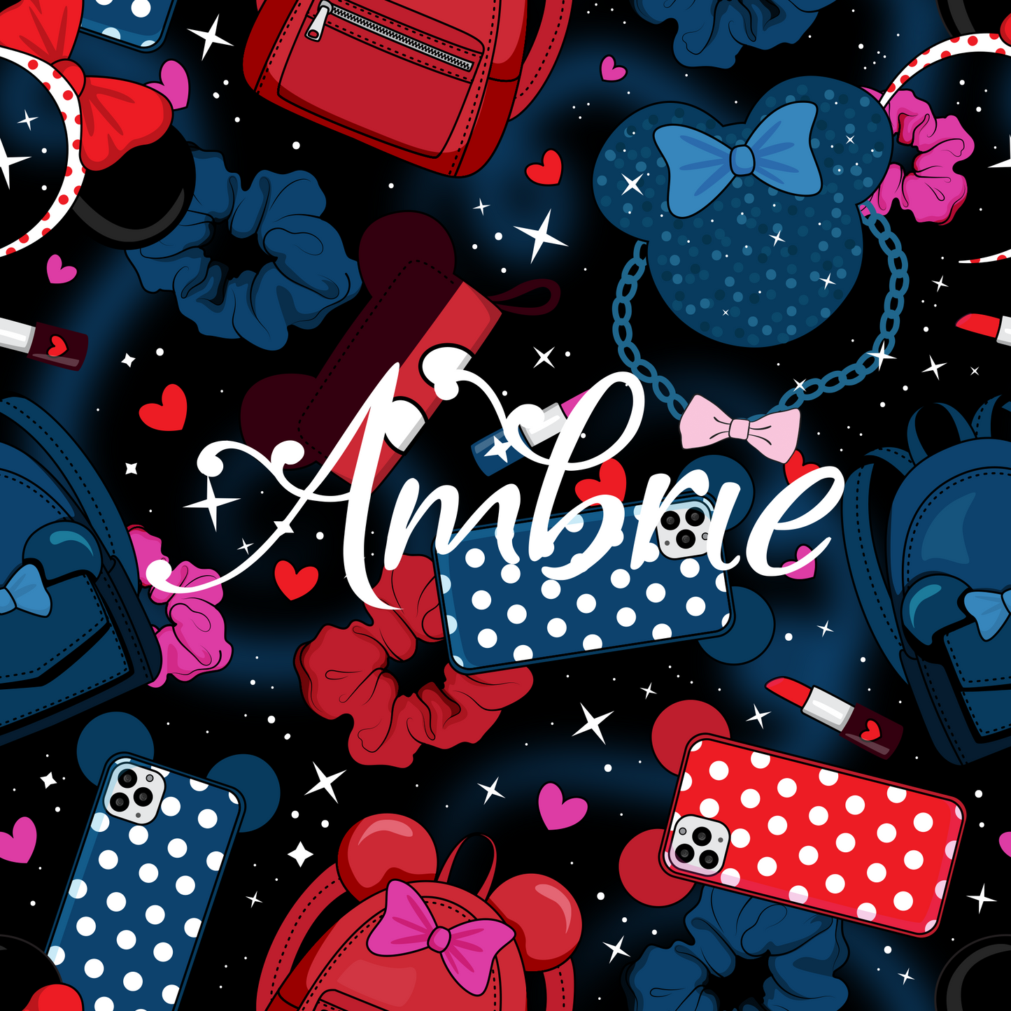 Park Fashion Seamless Pattern, Magical Cartoon Seamless pattern, Fabric Sublimation