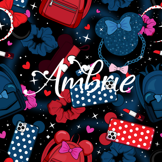 Park Fashion Seamless Pattern, Magical Cartoon Seamless pattern, Fabric Sublimation