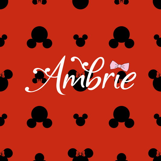 Red Mickey And Minnie Seamless Pattern, Magical Cartoon Seamless pattern, Fabric Sublimation