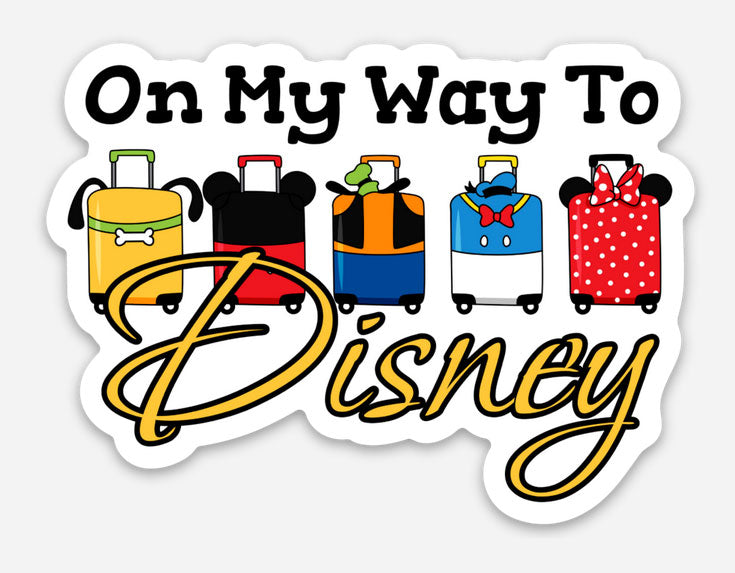 On My Way To Disney Disney Sticker