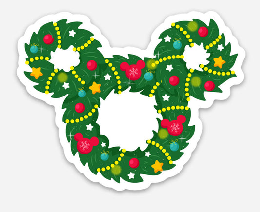 Christmas Wreath Disney Sticker