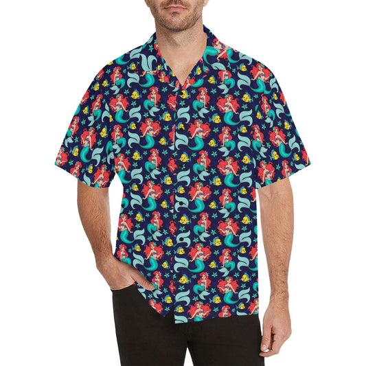 Disney Little Mermaid I Want To Be Where The People Are Hawaiian Shirt