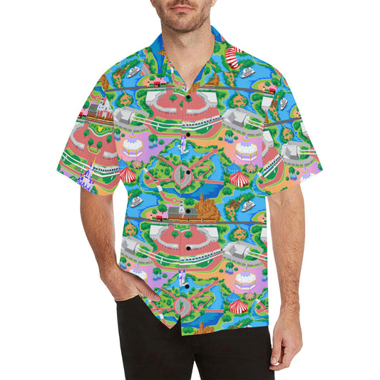 Park Map Hawaiian Shirt