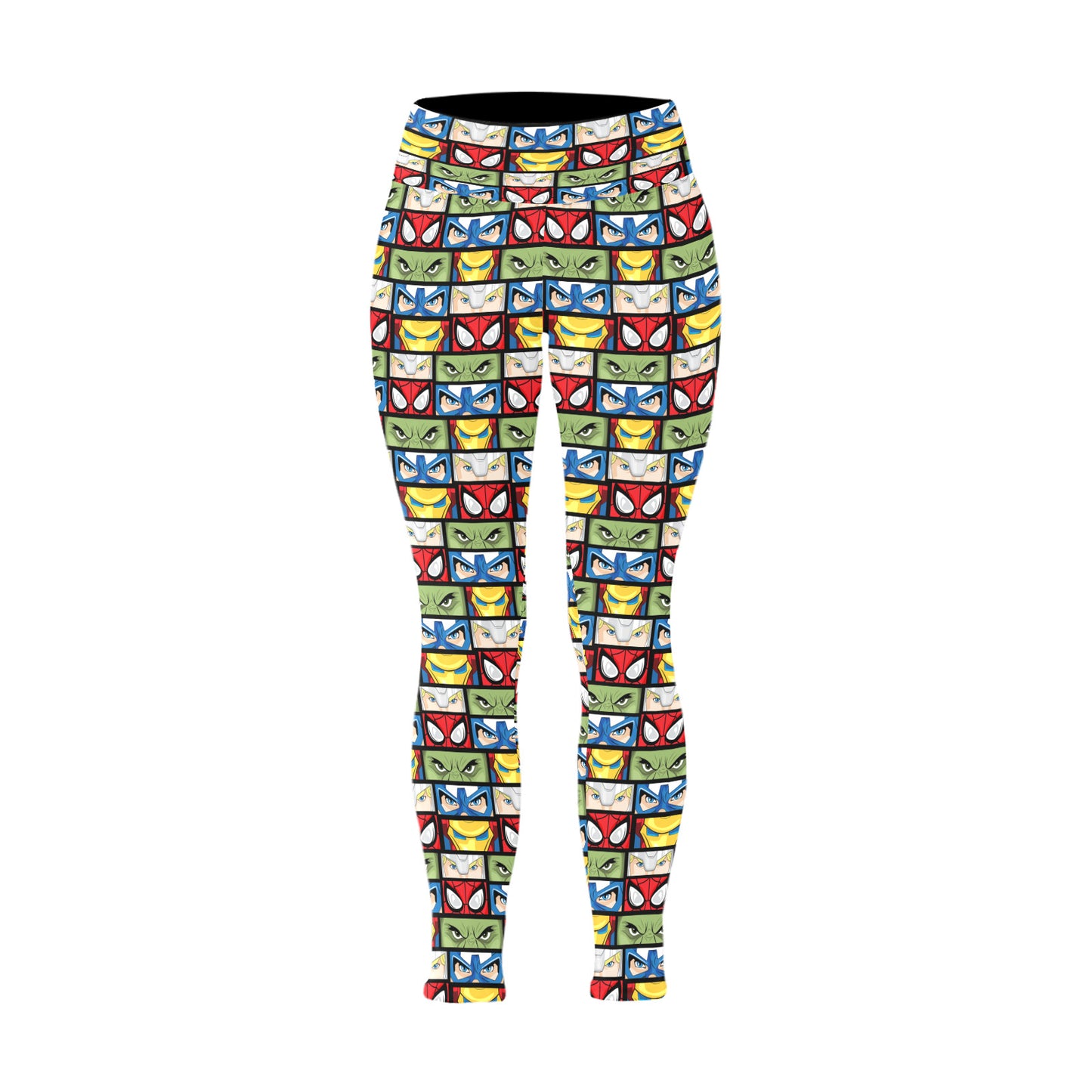 Super Heroes Eyes Women's Plus Size Athletic Leggings