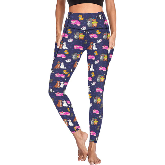 Cat Favorites Women's Athletic Leggings With Pockets