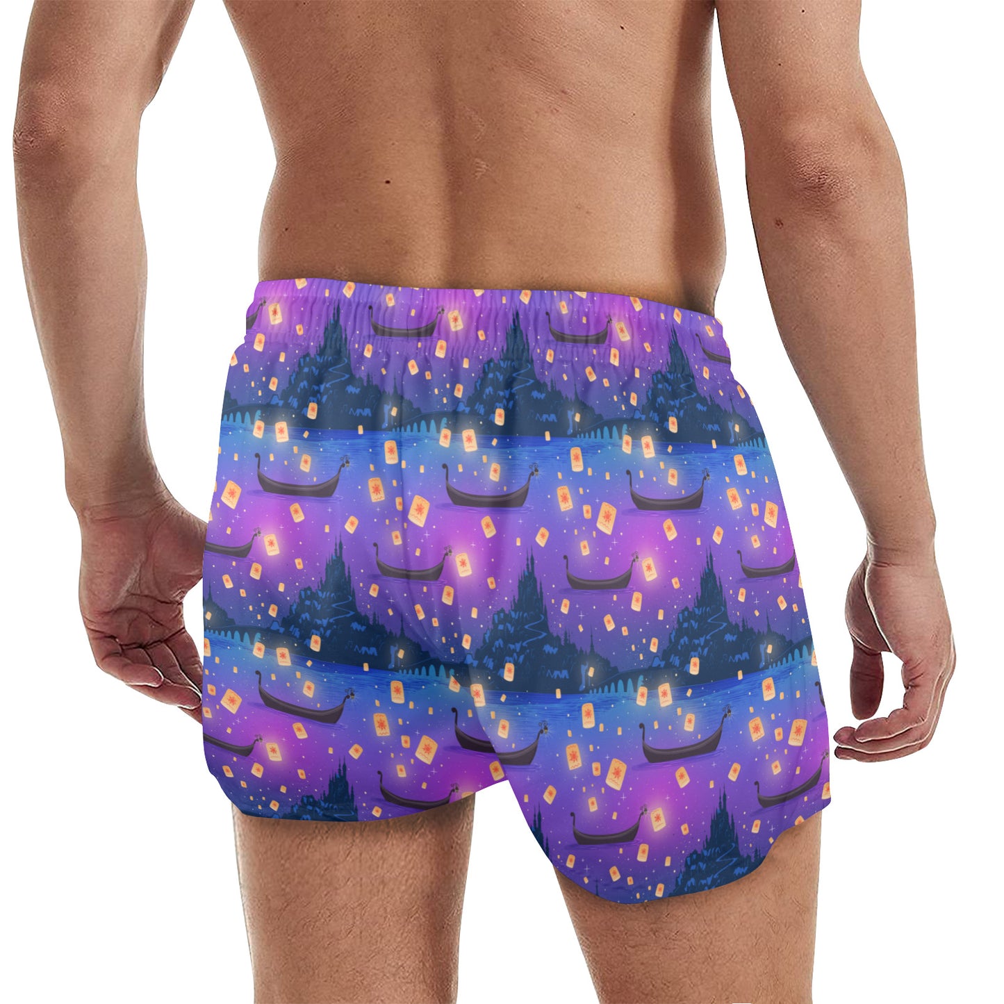 Floating Lanterns Men's Quick Dry Athletic Shorts