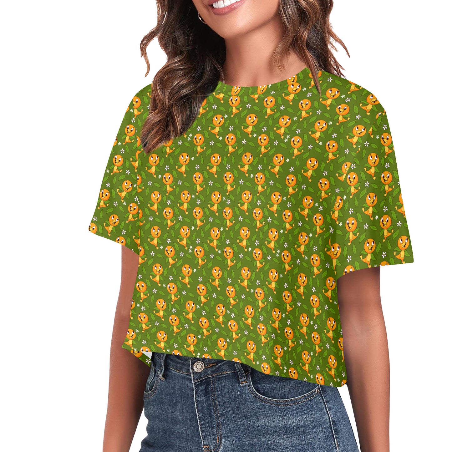 Orange Bird Women's Cropped T-shirt