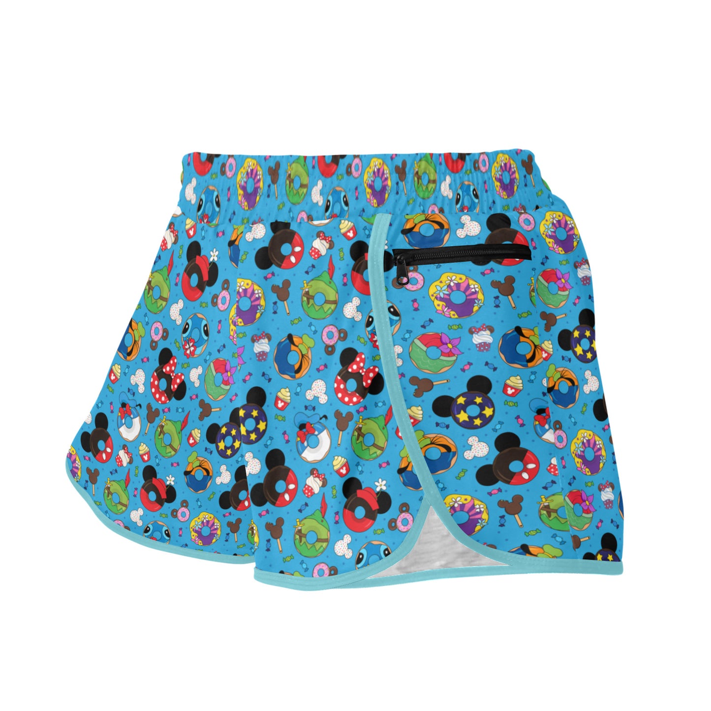 Character Donuts Women's Athletic Sports Shorts