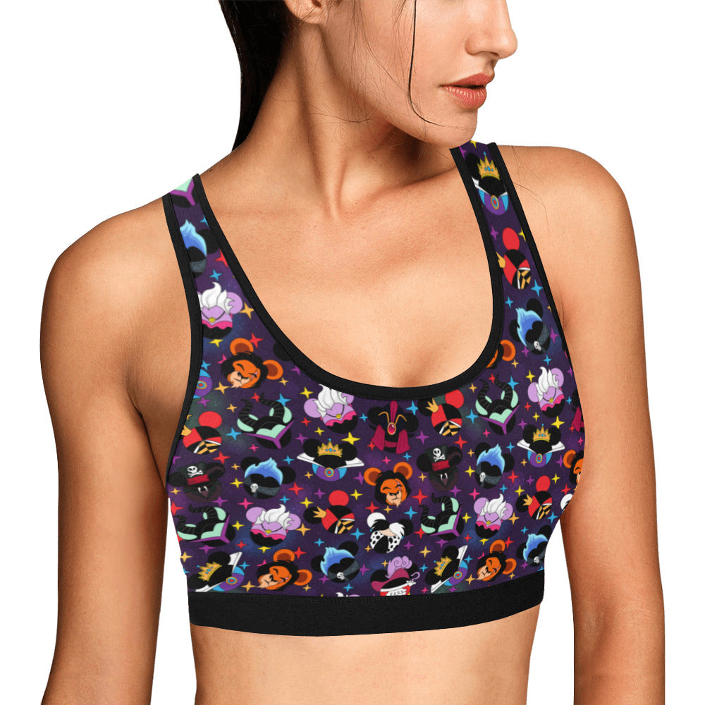 Villains Women's Athletic Sports Bra