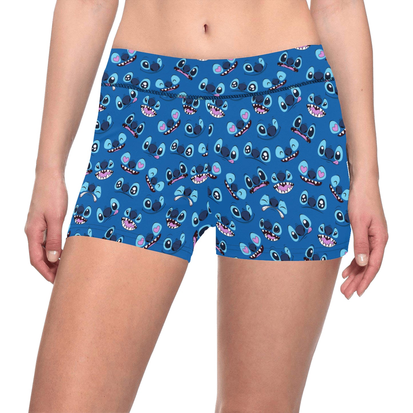 Disney Lilo And Stitch 626 Expressions Women's Short Leggings