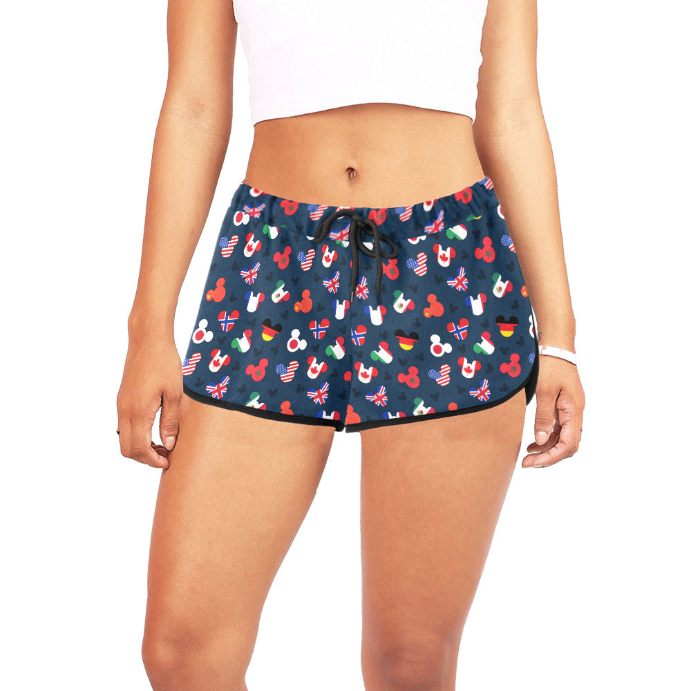 Disney World Epcot Around The World Women's Relaxed Shorts