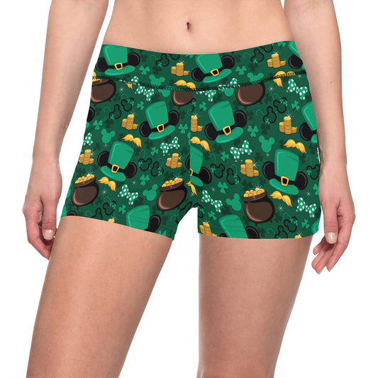 St. Patricks Day Green Women's Short Leggings