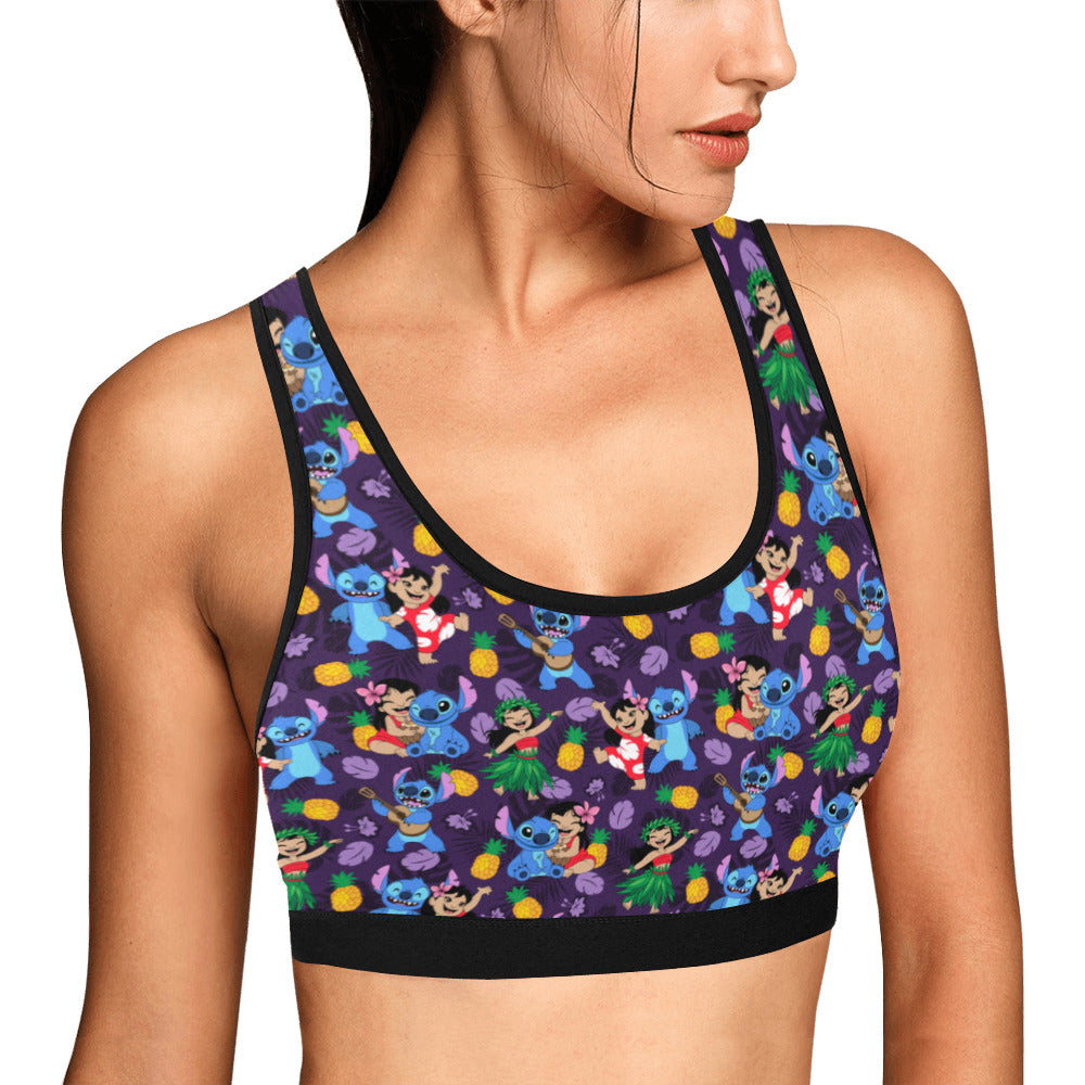 Disney Lilo And Stitch Island Friends Women's Athletic Sports Bra