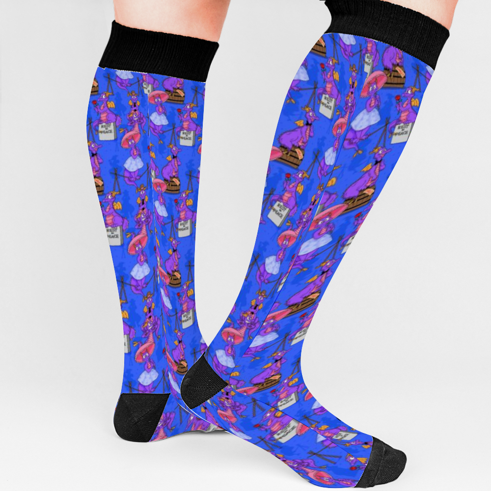 Haunted Mansion Figment Over Calf Socks