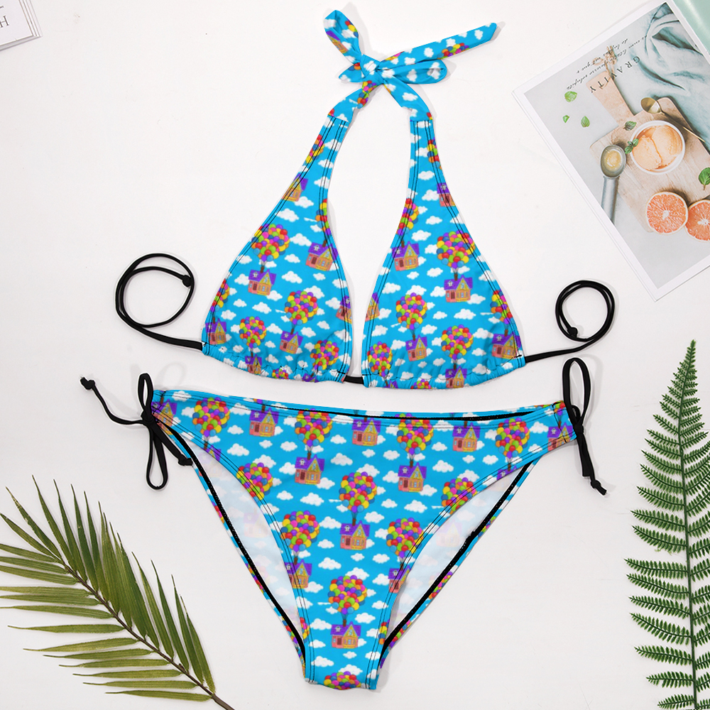 Disney Up Floating House Plus Size Women's Two Piece Bikini