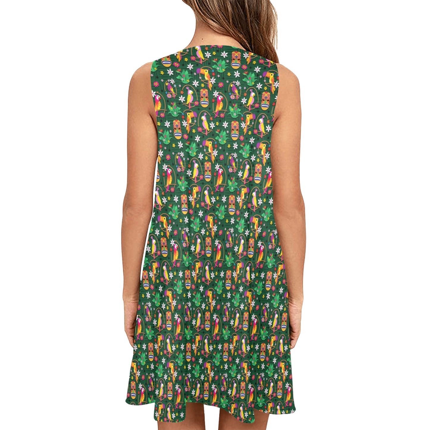 Tropical Hideaway Sleeveless A-Line Pocket Dress