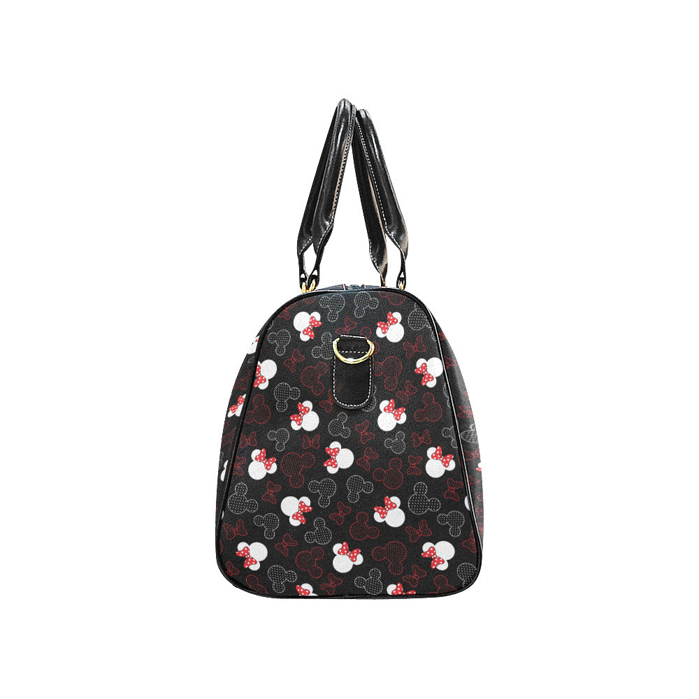 Mickey And Minnie Dots Waterproof Luggage Travel Bag