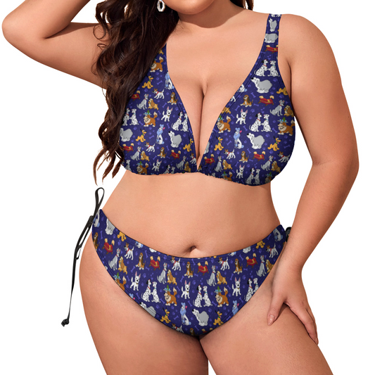 Dog Favorites Plus Size Women's Two Piece Bikini