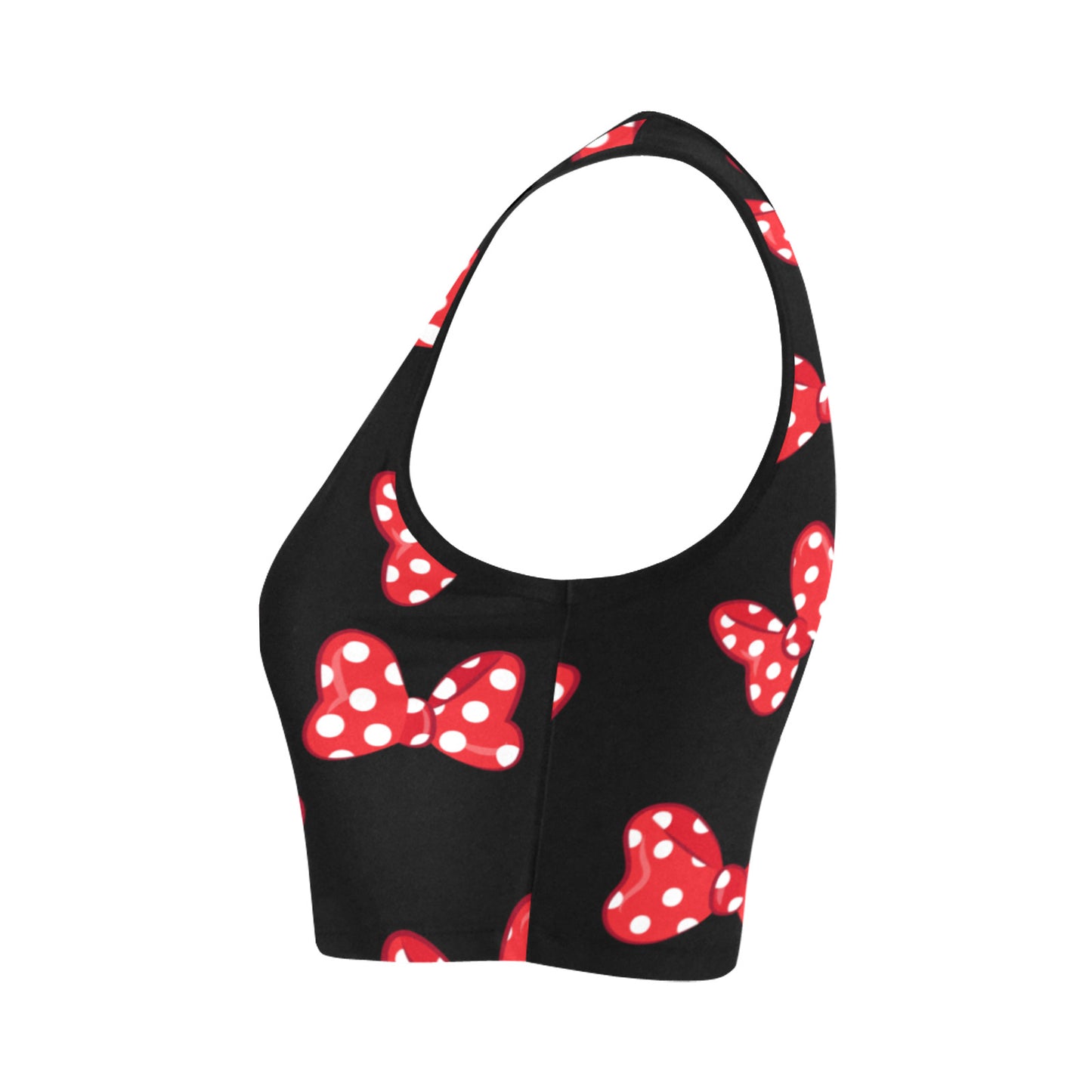 Polka Dot Bows Women's Athletic Crop Top