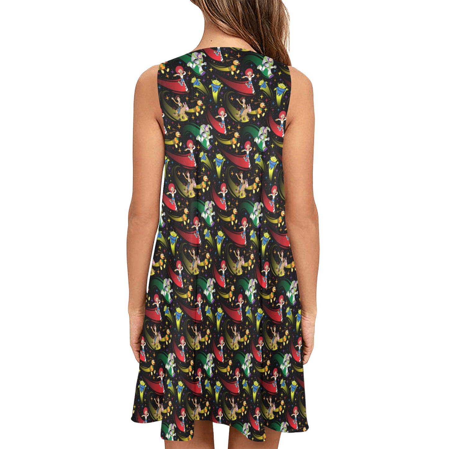 Disney Toy Story Roundup Friends Sleeveless A-Line Pocket Dress