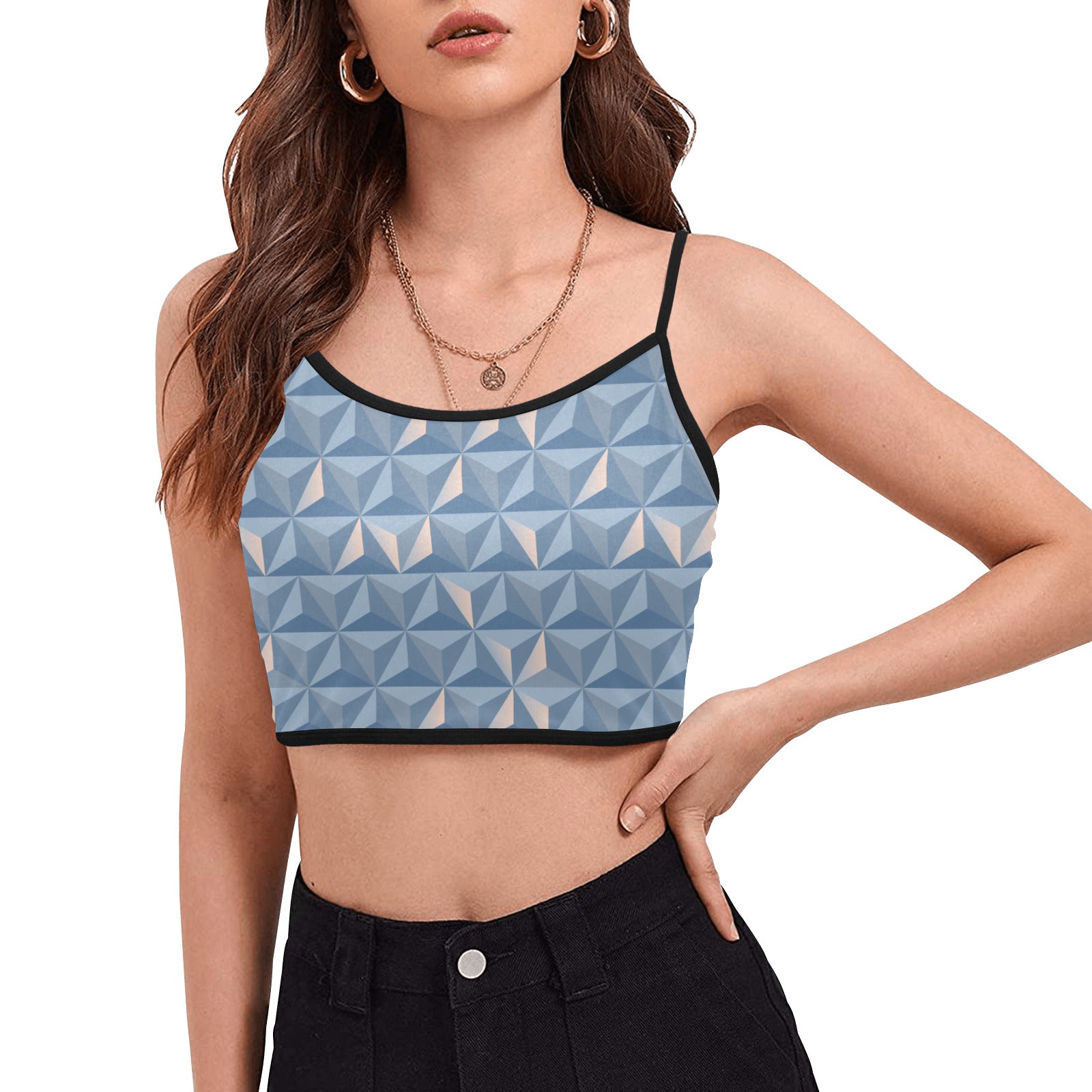 World Traveler Women's Spaghetti Strap Crop Top - Ambrie