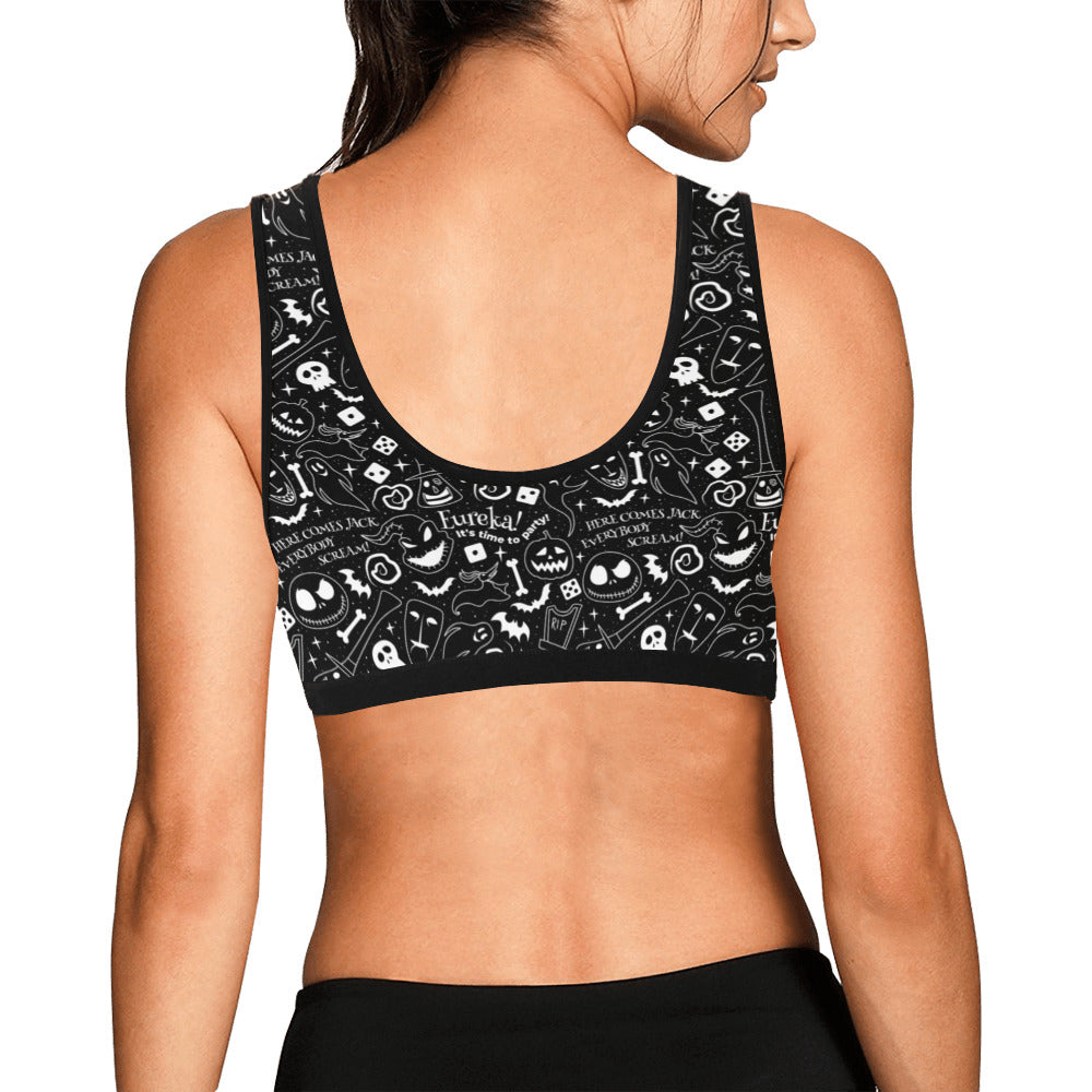 Disney Nightmare Before Christmas Everybody Scream Women's Athletic Sports Bra