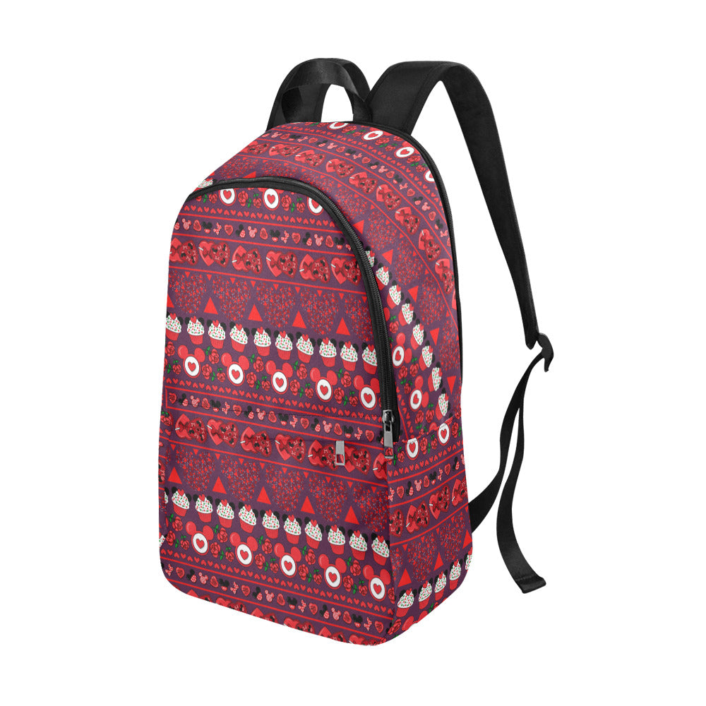 Valentines Day Line Fabric Backpack