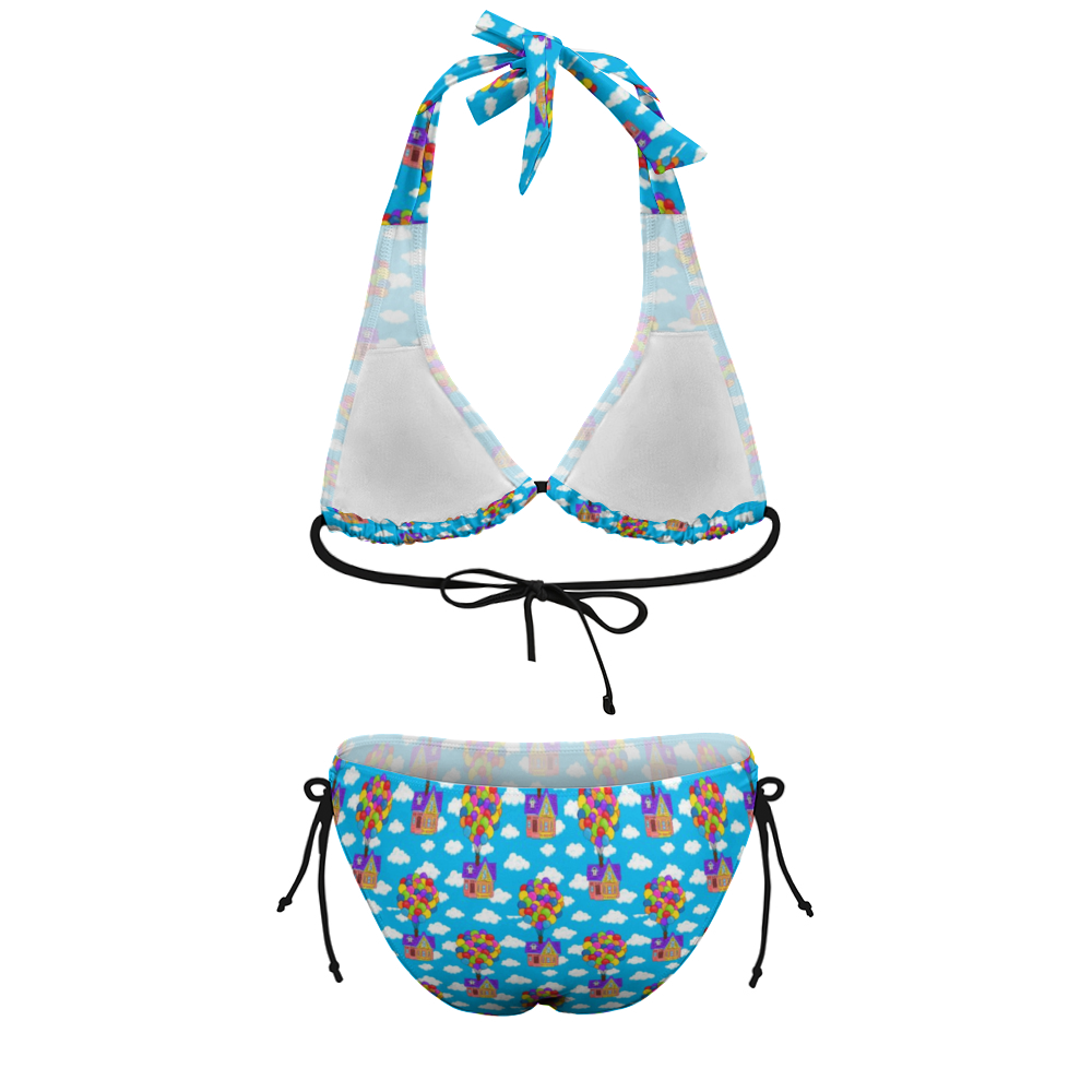 Disney Up Floating House Plus Size Women's Two Piece Bikini