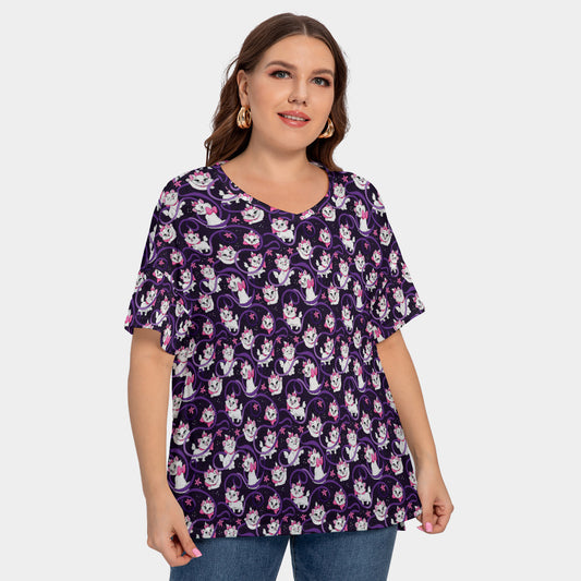 Because I'm A Lady Women's Plus Size Short Sleeve T-shirt With Sleeve Loops