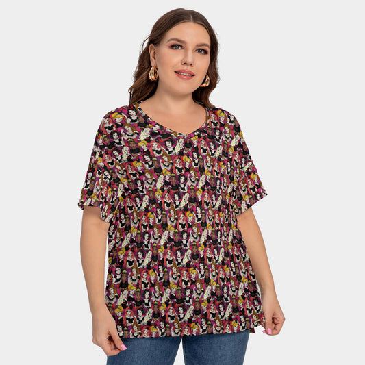 Bad Girls Women's Plus Size Short Sleeve T-shirt With Sleeve Loops
