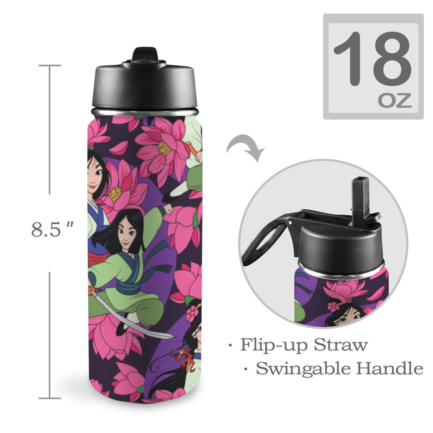 Blooming Flowers Insulated Water Bottle
