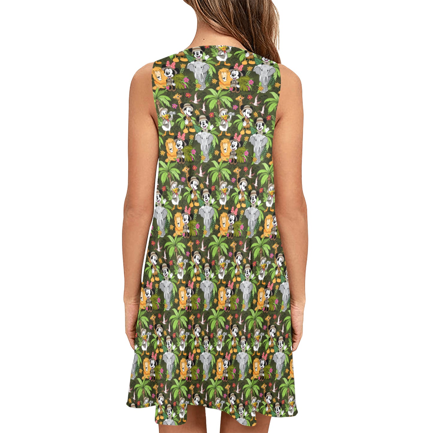 Safari Sleeveless A-Line Pocket Dress