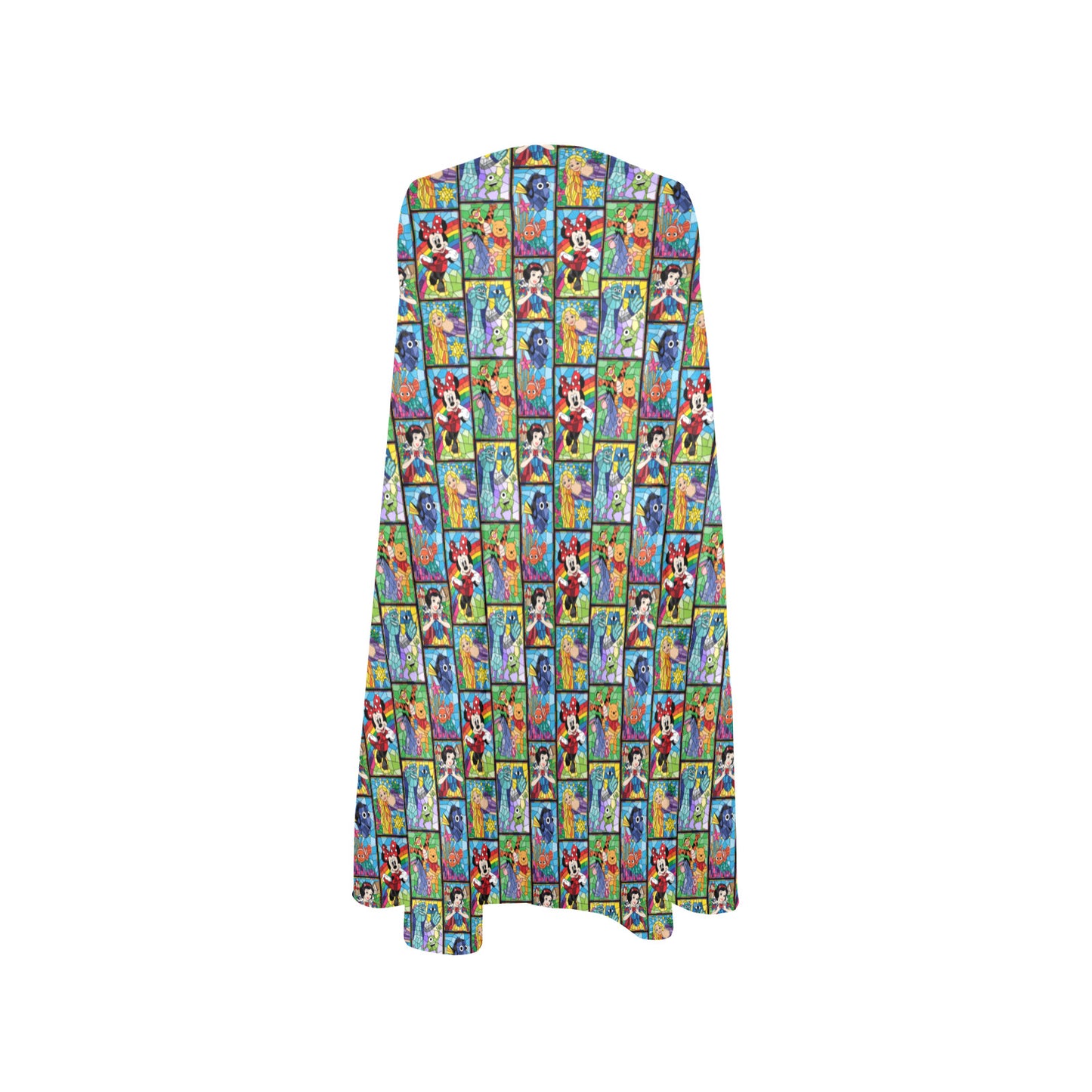 Stained Glass Characters Sleeveless A-Line Pocket Dress