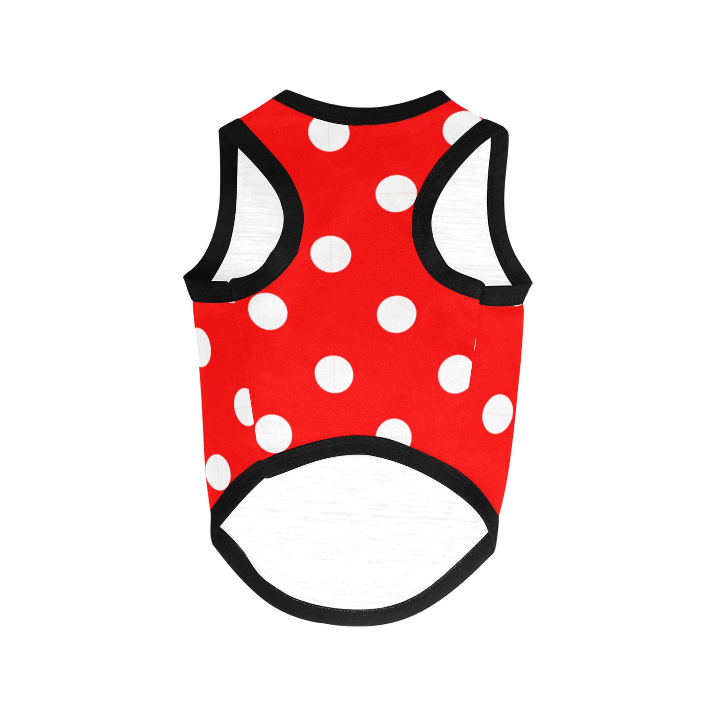 Red With White Polka Dots Pet Tank Top