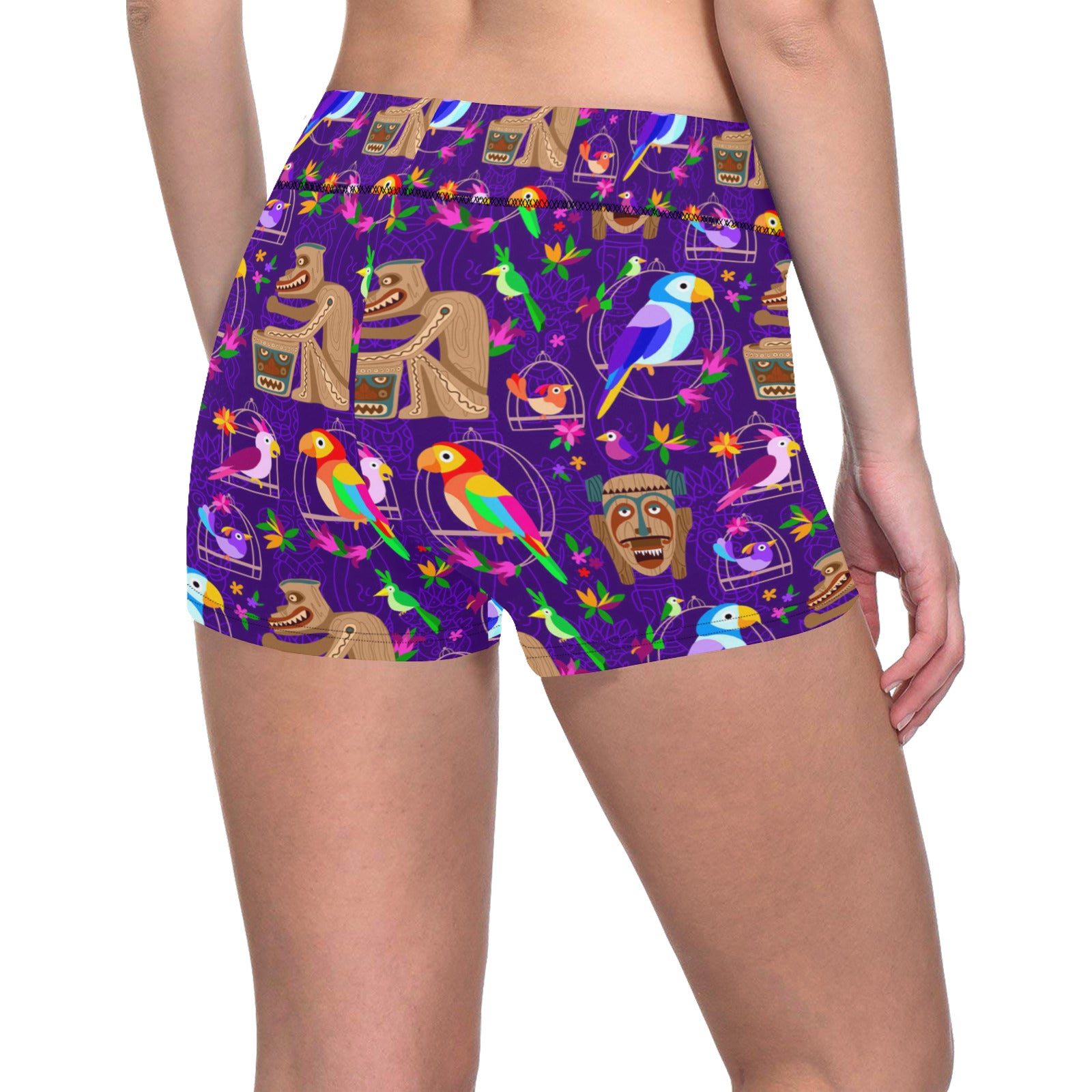 Tiki Plays The Drums Short Leggings - Ambrie