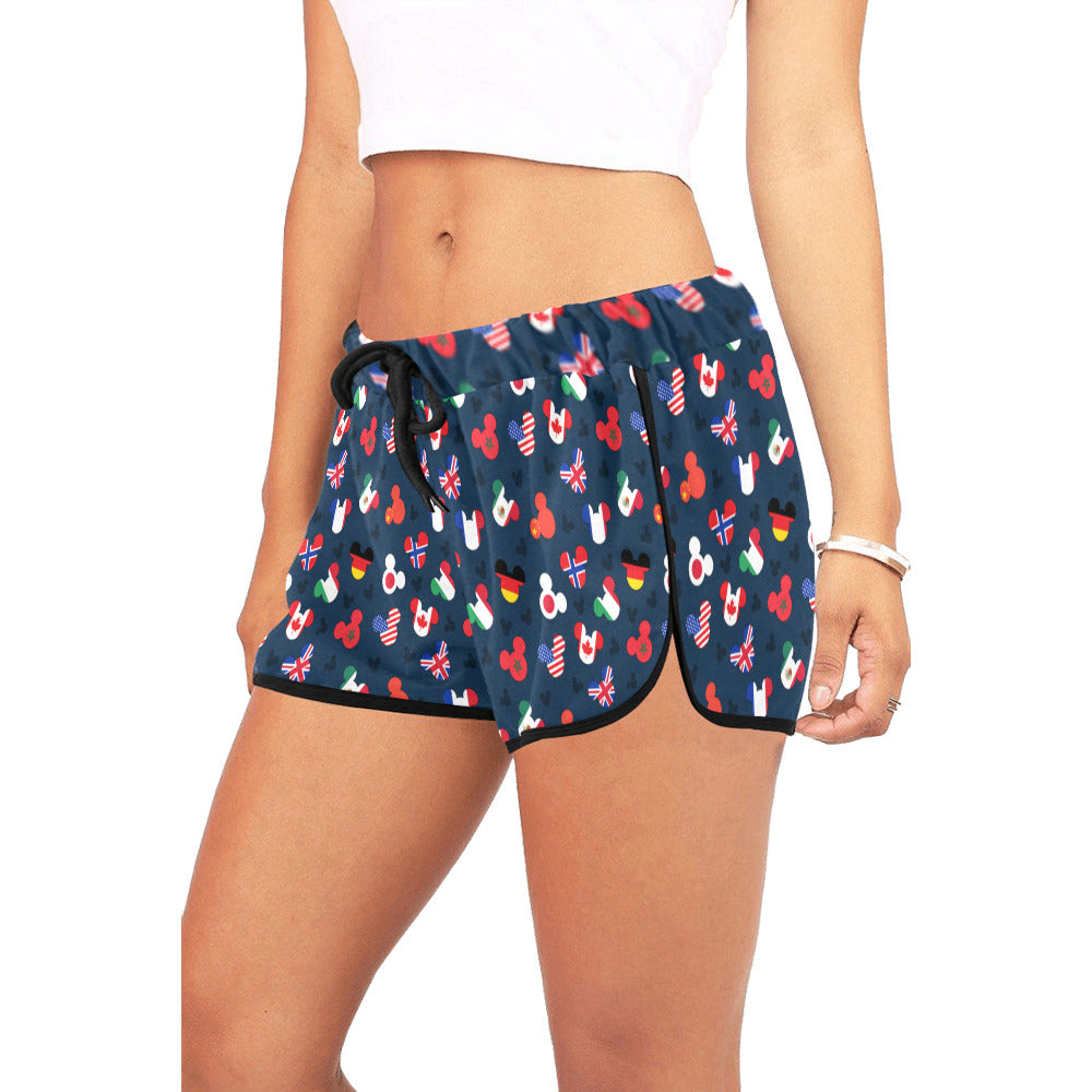 Mickey Flags Women's Relaxed Shorts