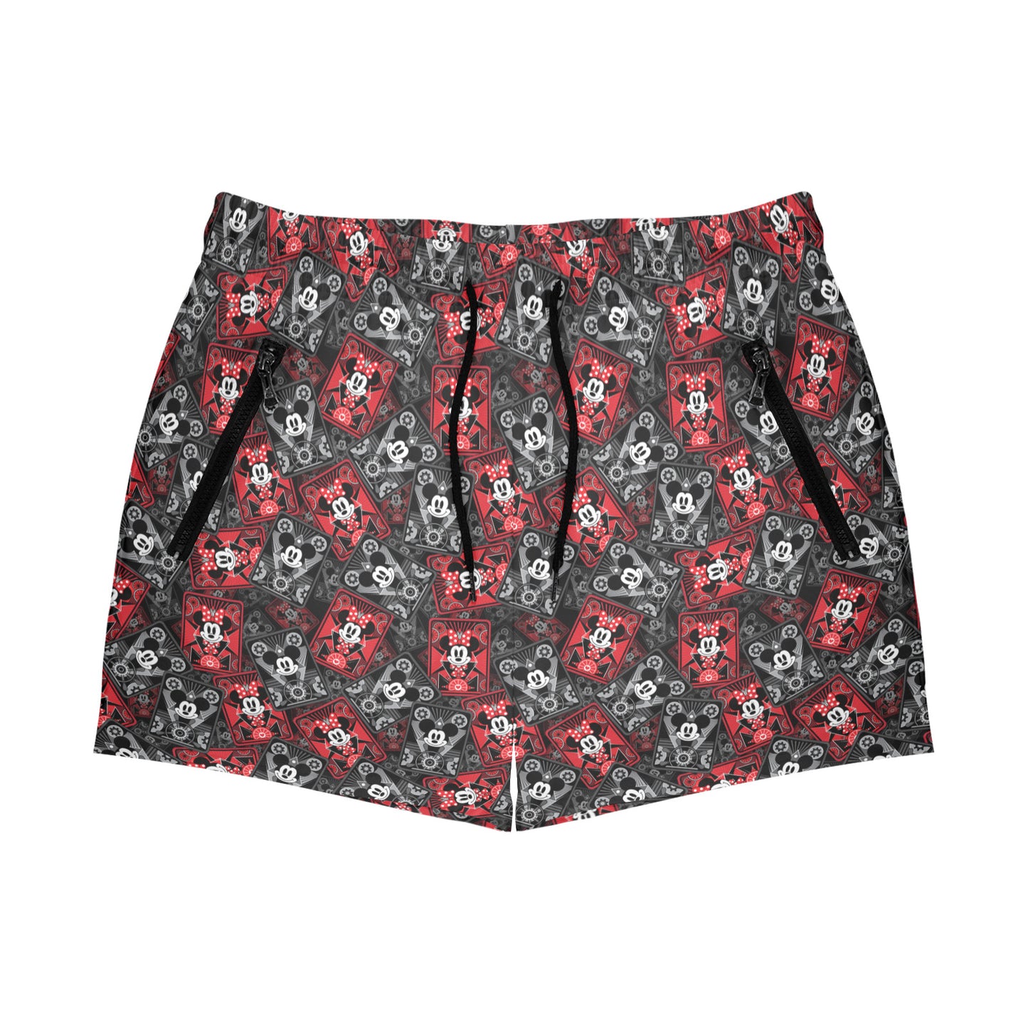 Steamboat Mickey And Minnie Cards Men's Quick Dry Athletic Shorts