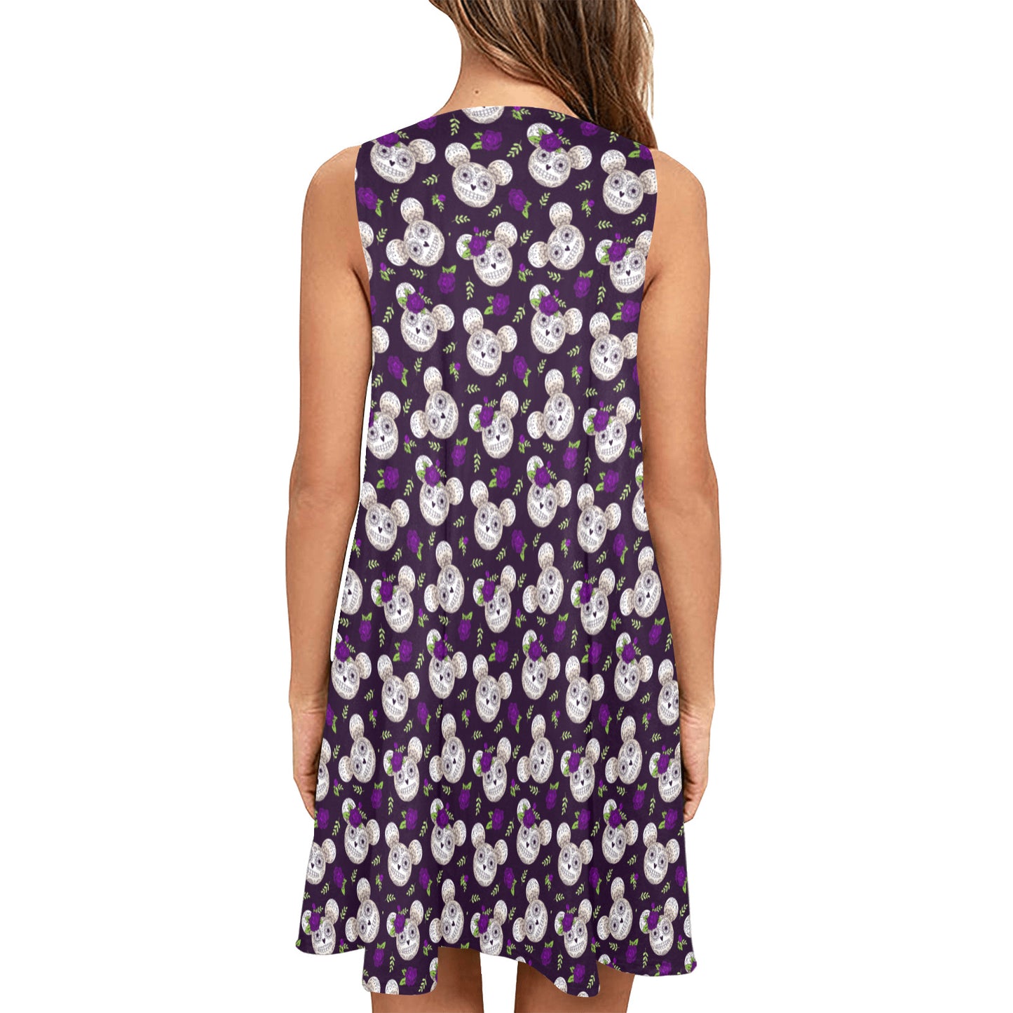 Sugar Skulls Sleeveless A-Line Pocket Dress