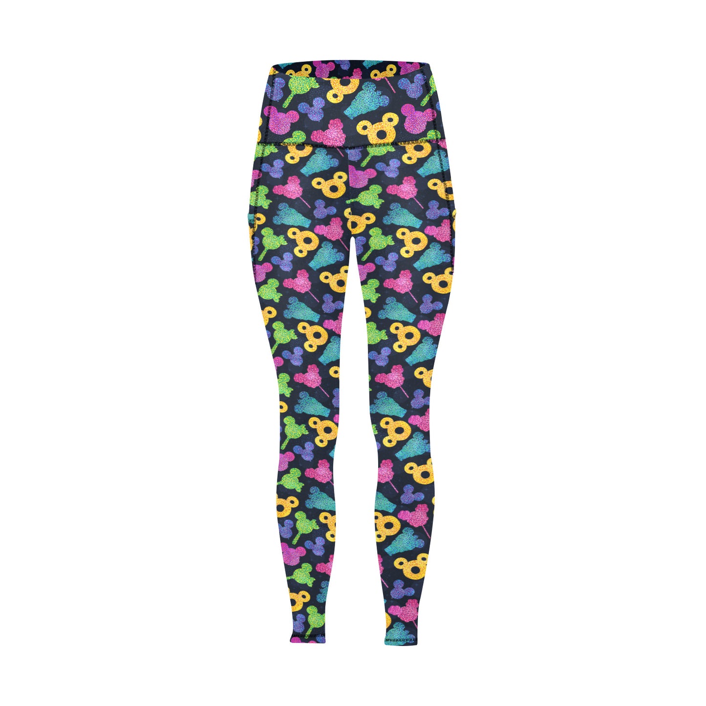 Glitter Park Snacks Women's Athletic Leggings With Pockets