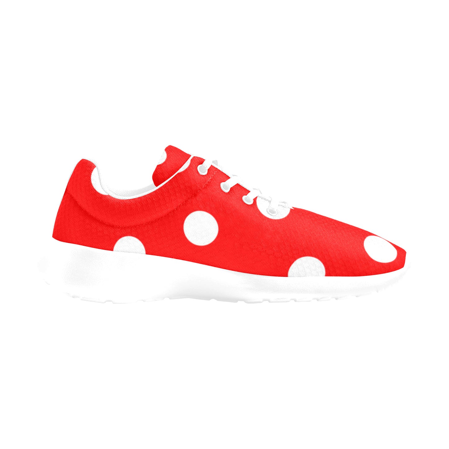 Red With White Polka Dots Women's Athletic Shoes