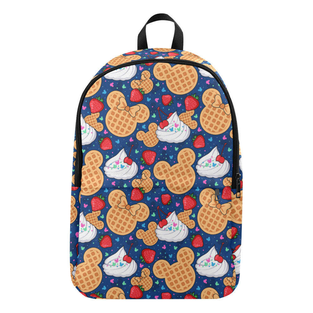 Waffles Fabric Backpack - Ambrie