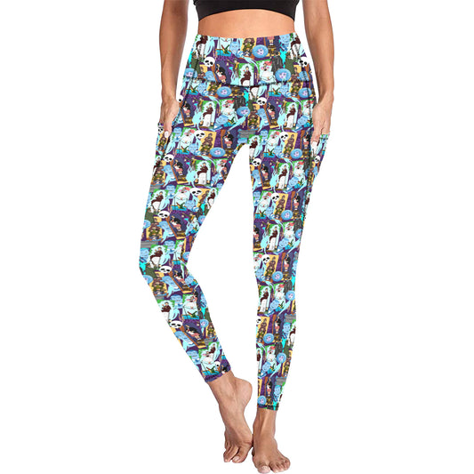 Haunted Mansion Favorites Women's Athletic Leggings With Pockets