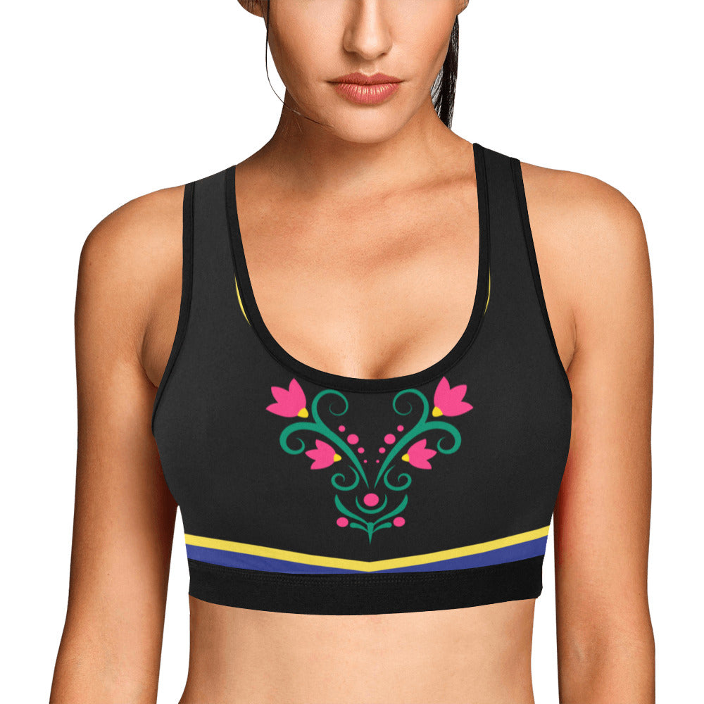 Disney Frozen Anna Blue Women's Sports Bra