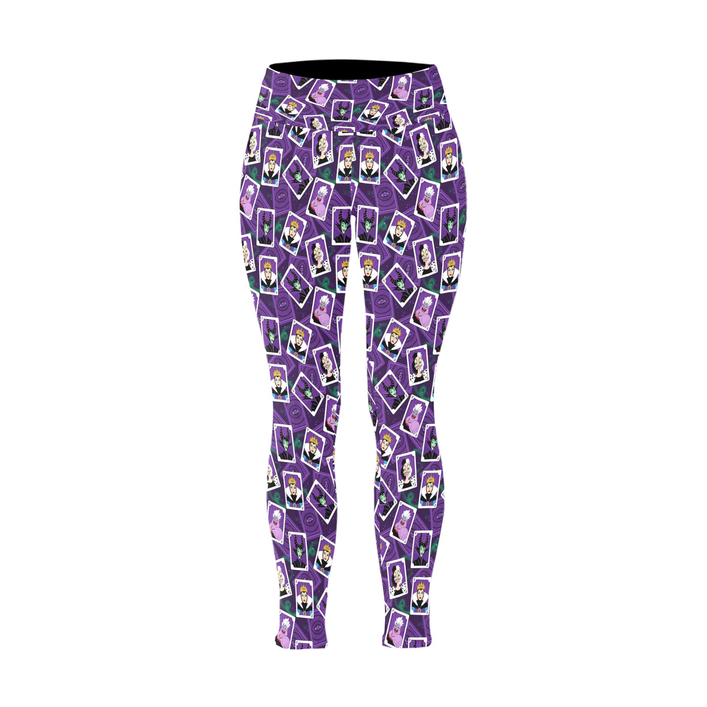 Villains Cards Women's Plus Size Athletic Leggings