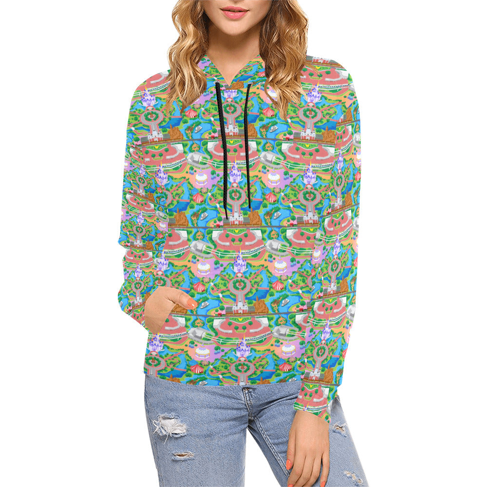 Park Map Hoodie for Women