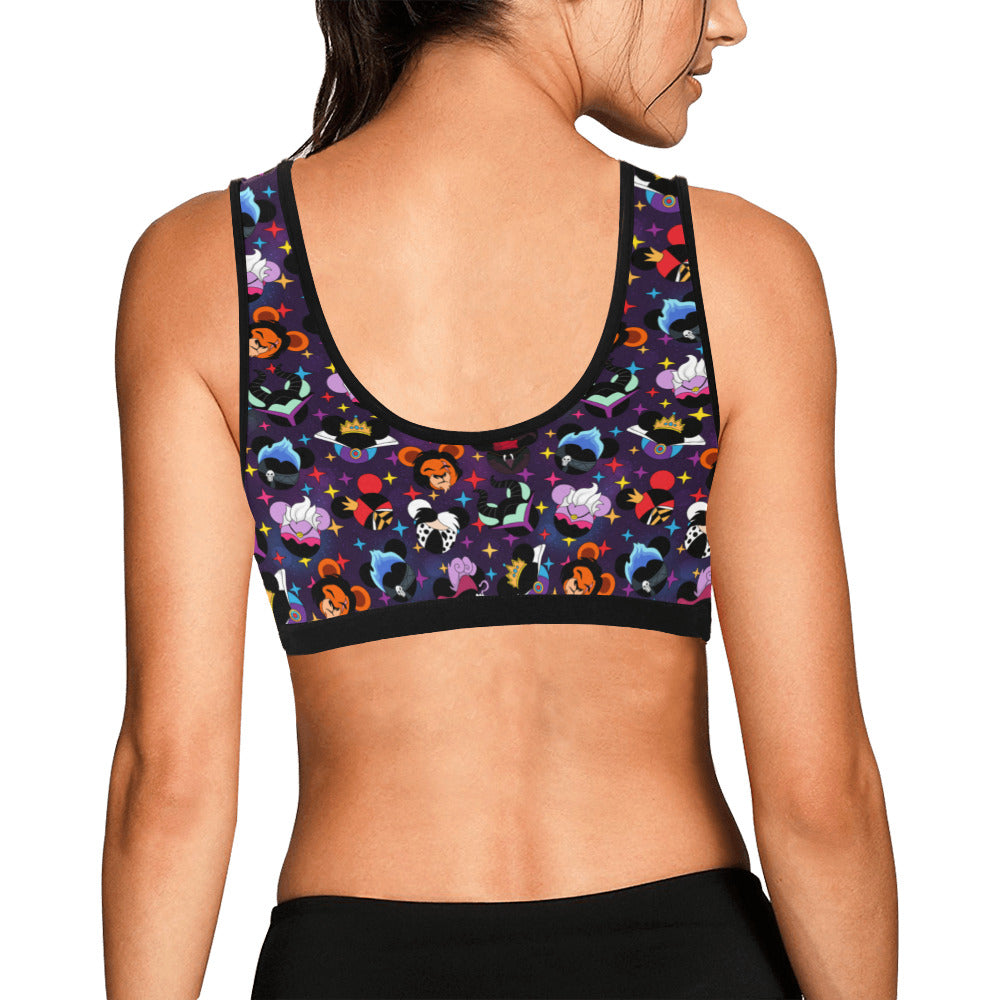 Villains Women's Athletic Sports Bra